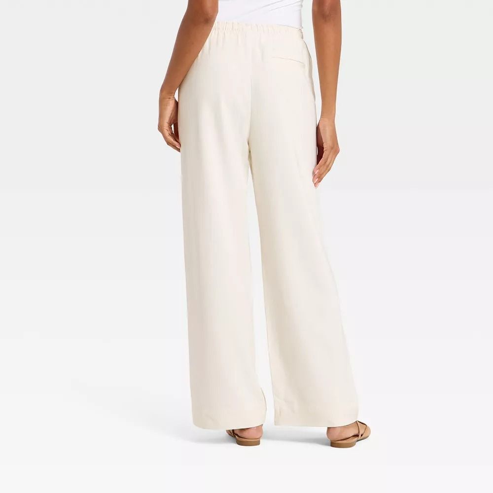 Women's Effortless Pull-On Pants - A New Day Cream XS - Picture 2 of 3